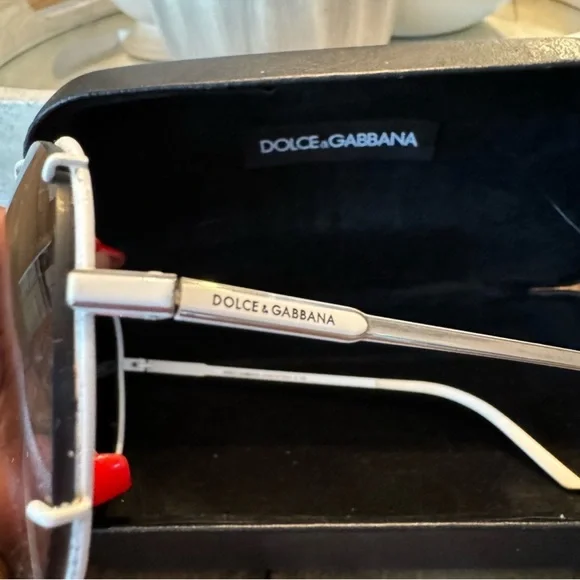 Dolce & Gabbana Aviator Sunglasses DG 2075 - White Unisex - Picture 2 of 6